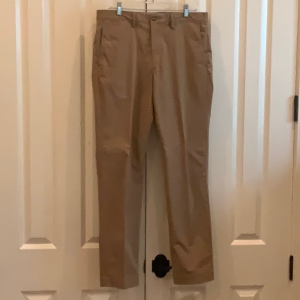 Ralph Lauren Dark Tan Stretch Straight Fit Chinos.